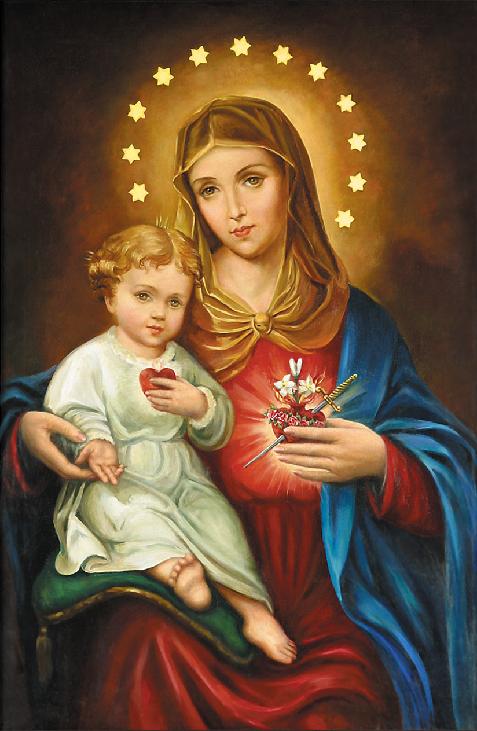 Pour l'harmonie et la charité parmi nous - Page 2 477_Immaculate_Heart_of_Mary_Painting_--_August_22,_2006__edited-1